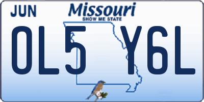 MO license plate OL5Y6L