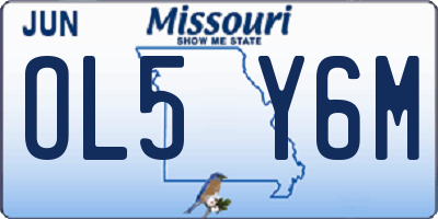 MO license plate OL5Y6M