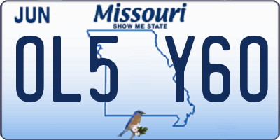 MO license plate OL5Y6O