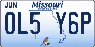 MO license plate OL5Y6P
