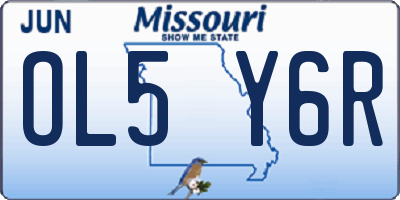 MO license plate OL5Y6R