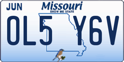 MO license plate OL5Y6V