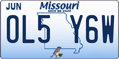 MO license plate OL5Y6W