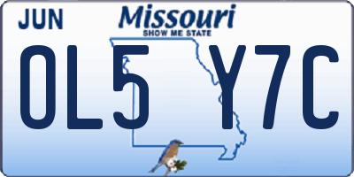 MO license plate OL5Y7C