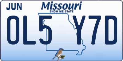 MO license plate OL5Y7D
