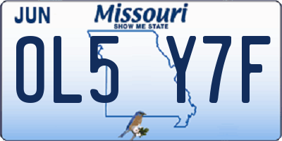 MO license plate OL5Y7F