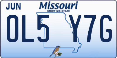 MO license plate OL5Y7G
