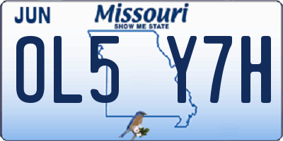 MO license plate OL5Y7H