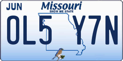 MO license plate OL5Y7N