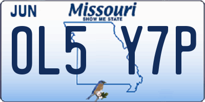 MO license plate OL5Y7P