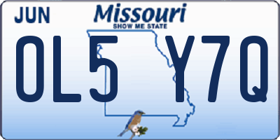 MO license plate OL5Y7Q