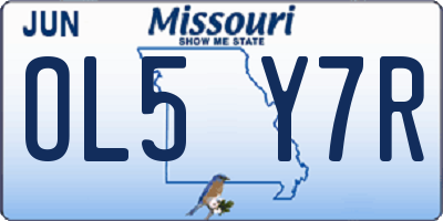 MO license plate OL5Y7R