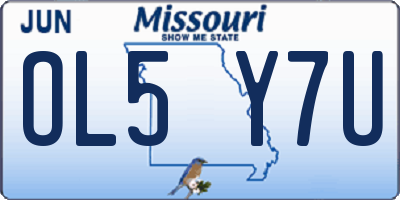 MO license plate OL5Y7U