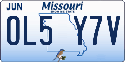 MO license plate OL5Y7V