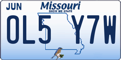 MO license plate OL5Y7W