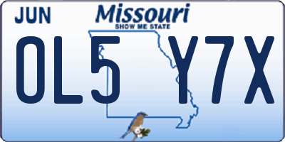 MO license plate OL5Y7X