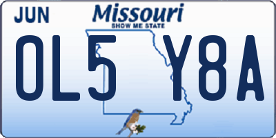 MO license plate OL5Y8A