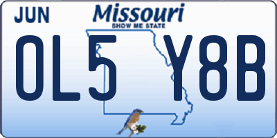 MO license plate OL5Y8B