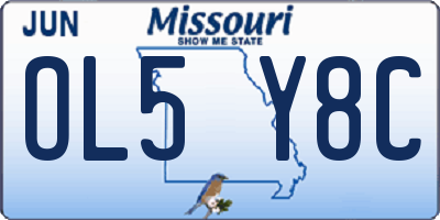 MO license plate OL5Y8C