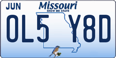 MO license plate OL5Y8D