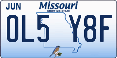 MO license plate OL5Y8F