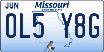 MO license plate OL5Y8G