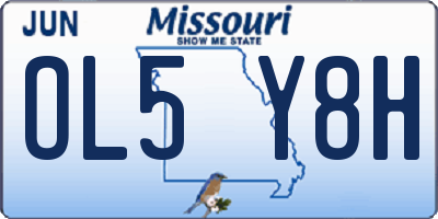 MO license plate OL5Y8H