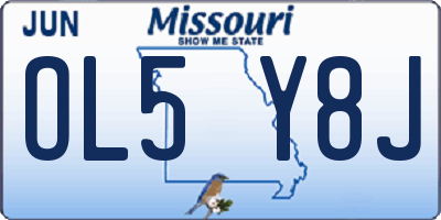 MO license plate OL5Y8J