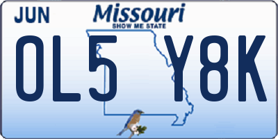MO license plate OL5Y8K