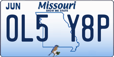 MO license plate OL5Y8P