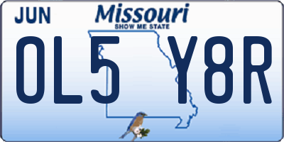 MO license plate OL5Y8R
