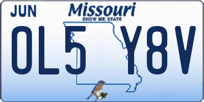 MO license plate OL5Y8V