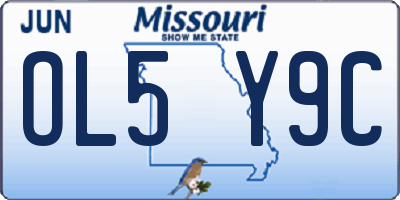 MO license plate OL5Y9C
