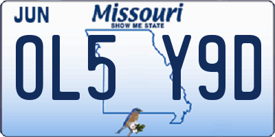 MO license plate OL5Y9D