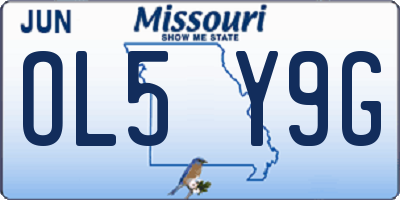 MO license plate OL5Y9G