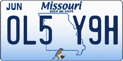 MO license plate OL5Y9H