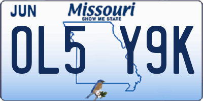 MO license plate OL5Y9K