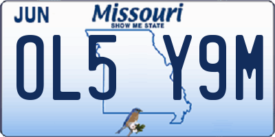MO license plate OL5Y9M