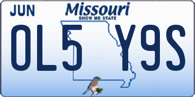 MO license plate OL5Y9S