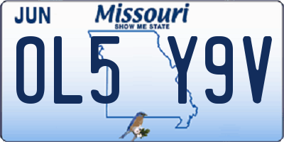 MO license plate OL5Y9V