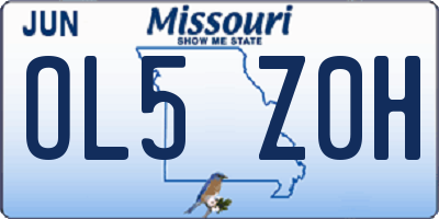 MO license plate OL5Z0H