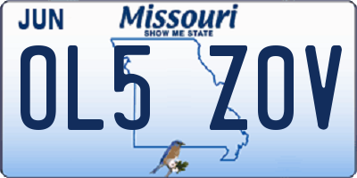 MO license plate OL5Z0V
