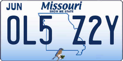 MO license plate OL5Z2Y