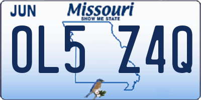 MO license plate OL5Z4Q