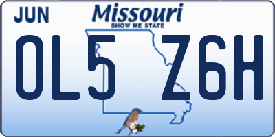 MO license plate OL5Z6H