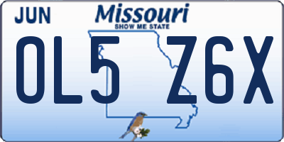 MO license plate OL5Z6X