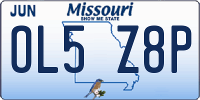 MO license plate OL5Z8P