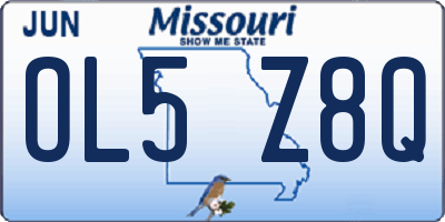 MO license plate OL5Z8Q