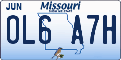 MO license plate OL6A7H