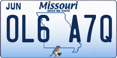 MO license plate OL6A7Q